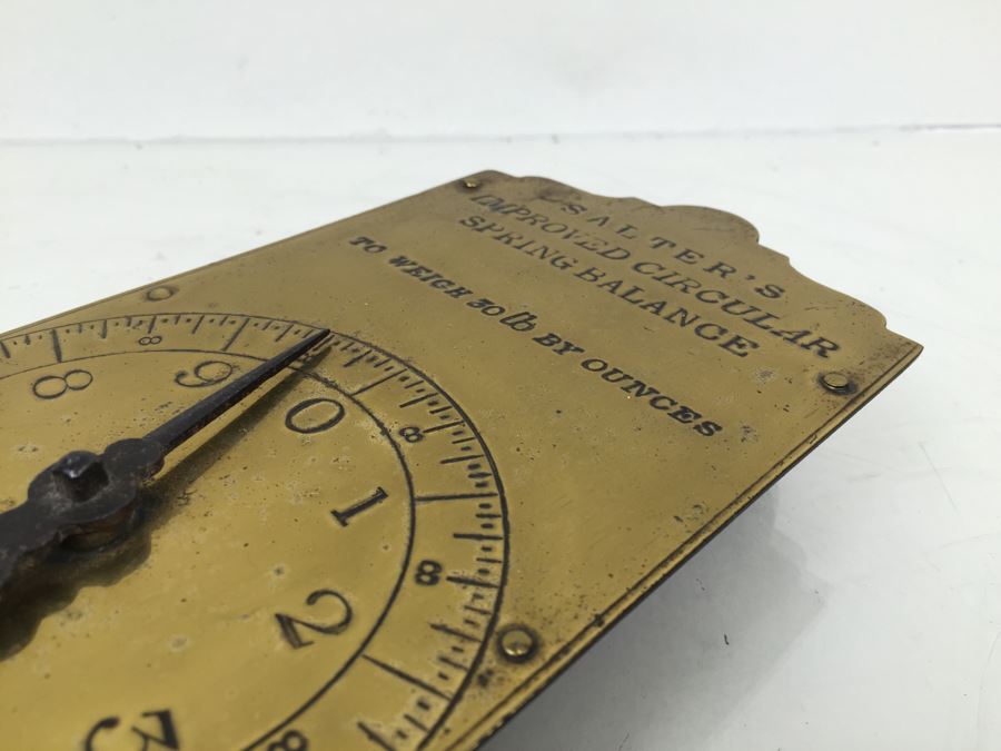 Salter's Improved Circular Spring Balance Scale Hanging Great Condition [Photo 10]