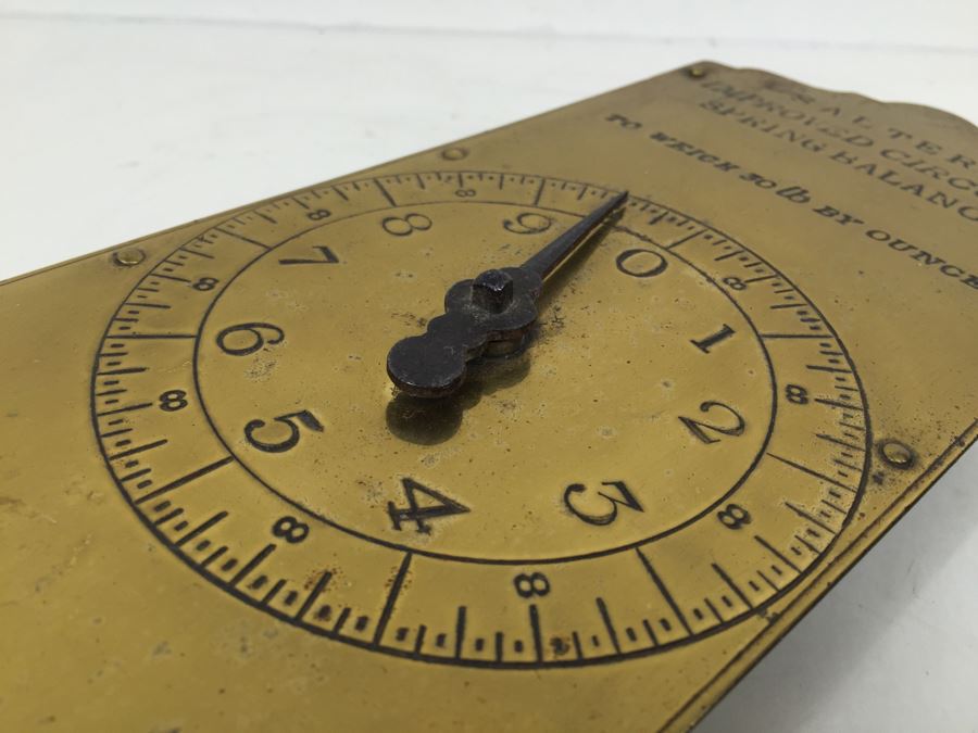 Salter's Improved Circular Spring Balance Scale Hanging Great Condition [Photo 9]