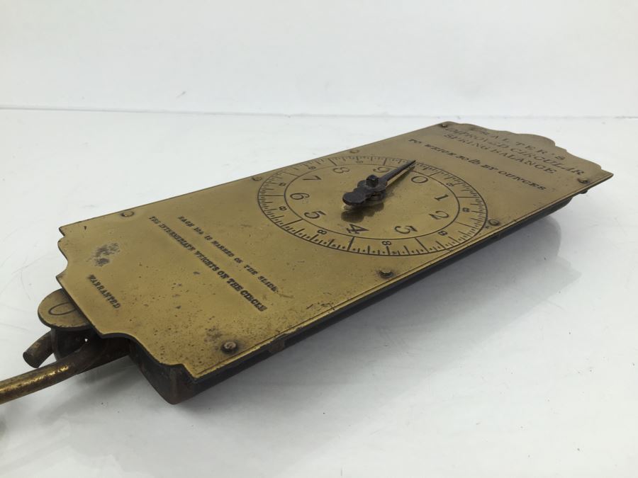 Salter's Improved Circular Spring Balance Scale Hanging Great Condition [Photo 8]