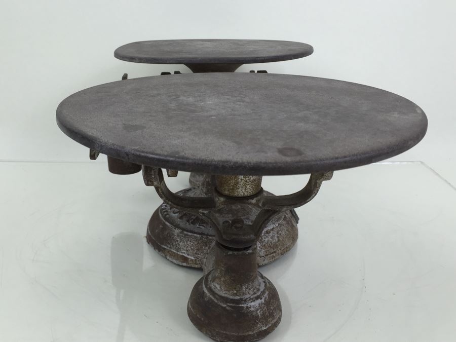 Rare Vintage Cast Iron Balance Scale Jaburg Brothers Approved Type New York City [Photo 17]
