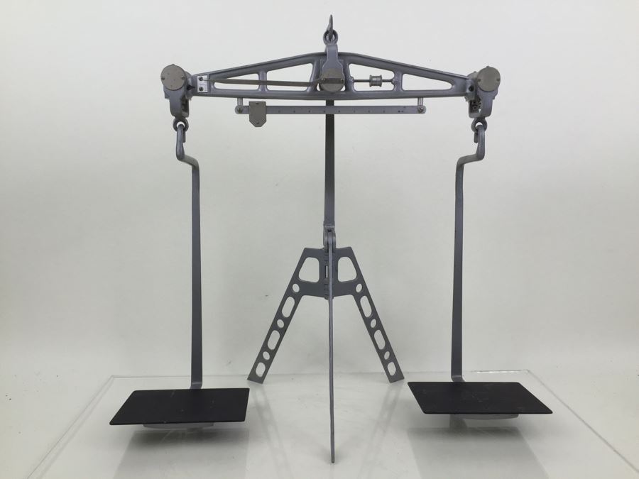 W & L E Gurley Traveling Balance Scale With Weights Troy New York Excellent Condition Collapsible Scale Patent 1913 [Photo 1]