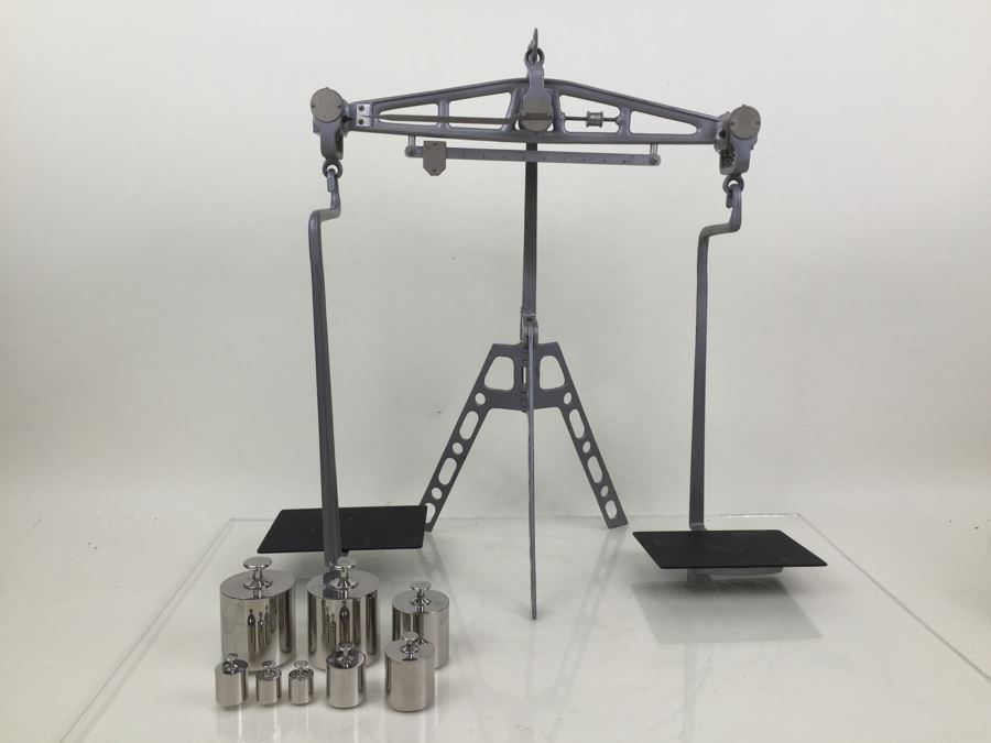 W & L E Gurley Traveling Balance Scale With Weights Troy New York Excellent Condition Collapsible Scale Patent 1913 [Photo 9]