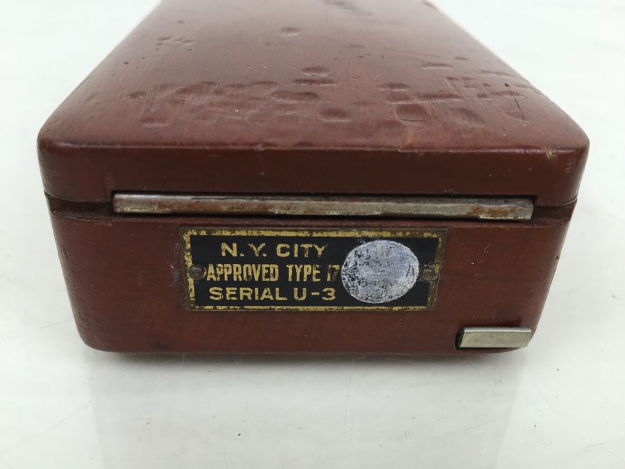 Vintage Travelling Apothecary Scale With Wooden Case And Weights N.Y. City Approved Type 17