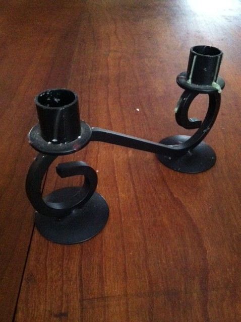 Pair of Metal Candleholders [Photo 2]