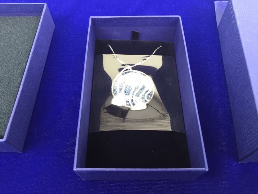Swarovski Earth Pendant Necklace New In Box [Photo 2]