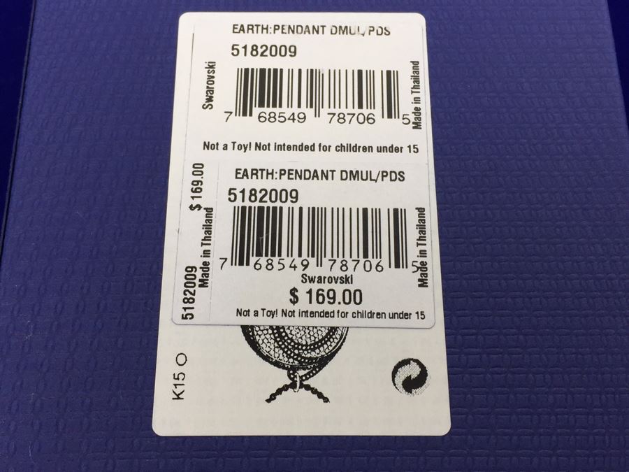 Swarovski Earth Pendant Necklace New In Box [Photo 5]
