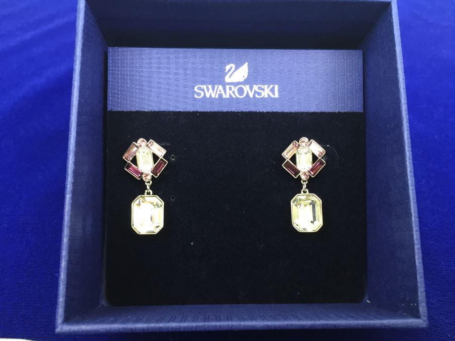 Swarovski Diana Crystal Earrings New In Box 5152761 [Photo 8]