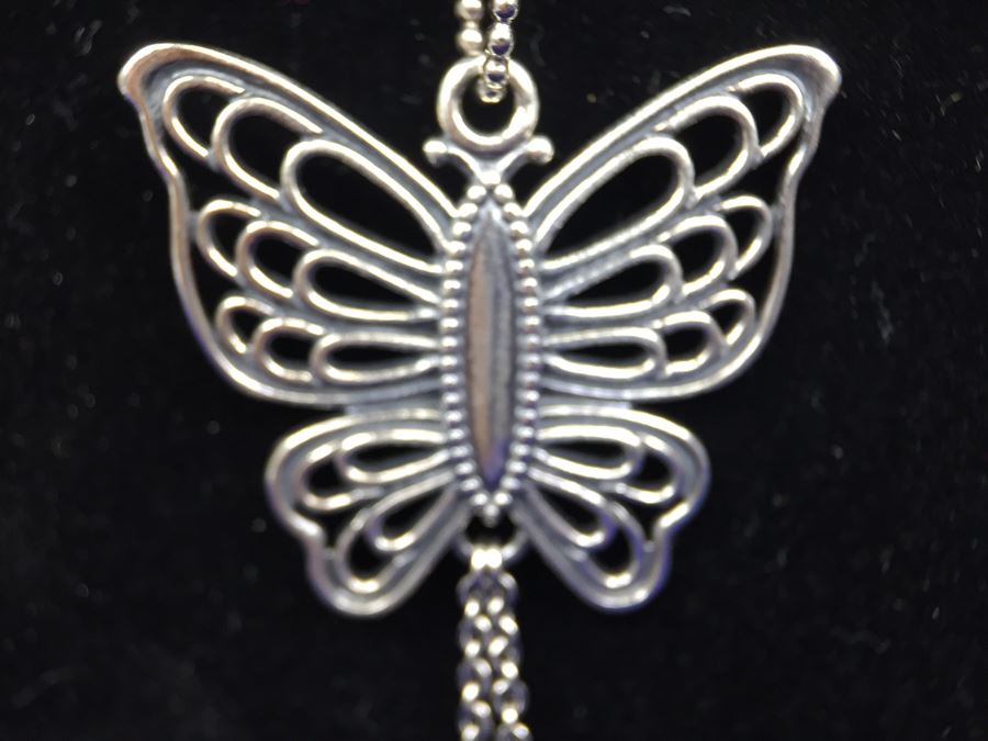 Pandora Love Takes Flight Champagne-Coloured CZ, White Pearl & Pyrite With Breuning Sterling Silver Chain [Photo 6]