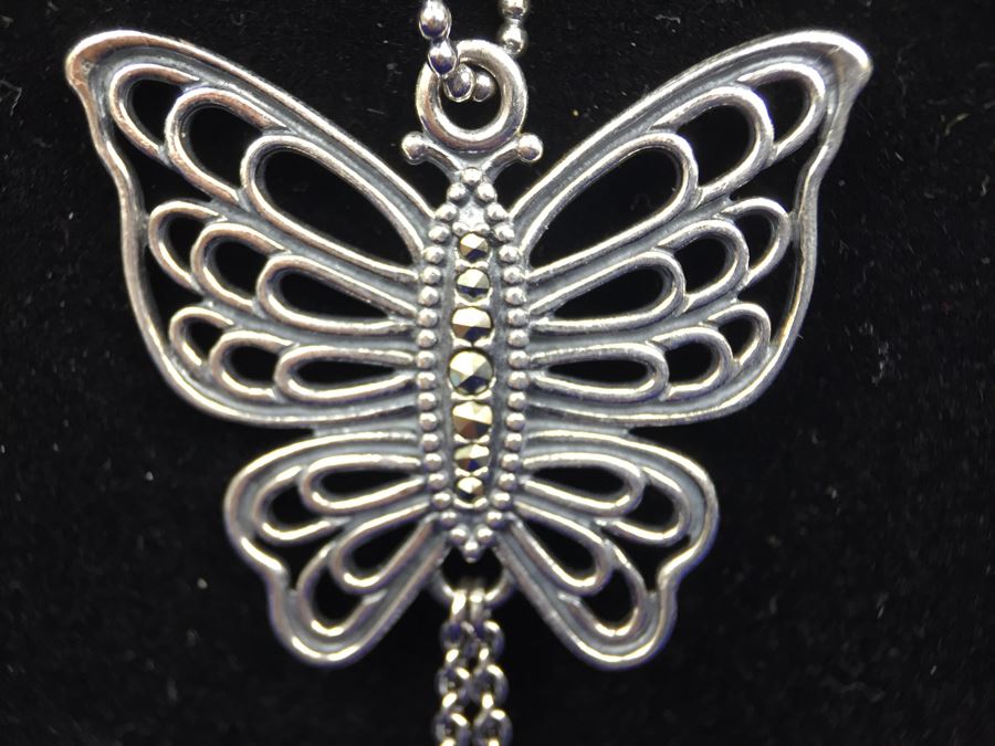 Pandora Love Takes Flight Champagne-Coloured CZ, White Pearl & Pyrite With Breuning Sterling Silver Chain [Photo 10]