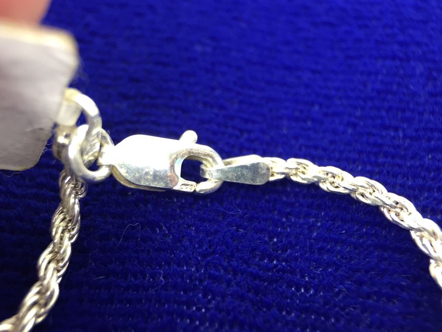 Sterling Silver 24' Italian Rope Chain Necklace NEW [Photo 10]