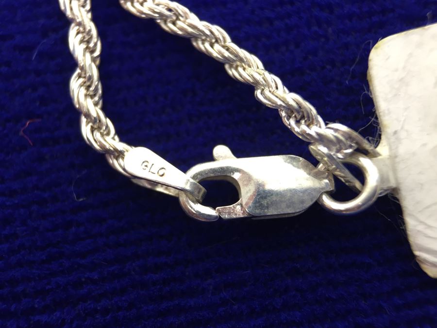 Sterling Silver 24' Italian Rope Chain Necklace NEW [Photo 8]