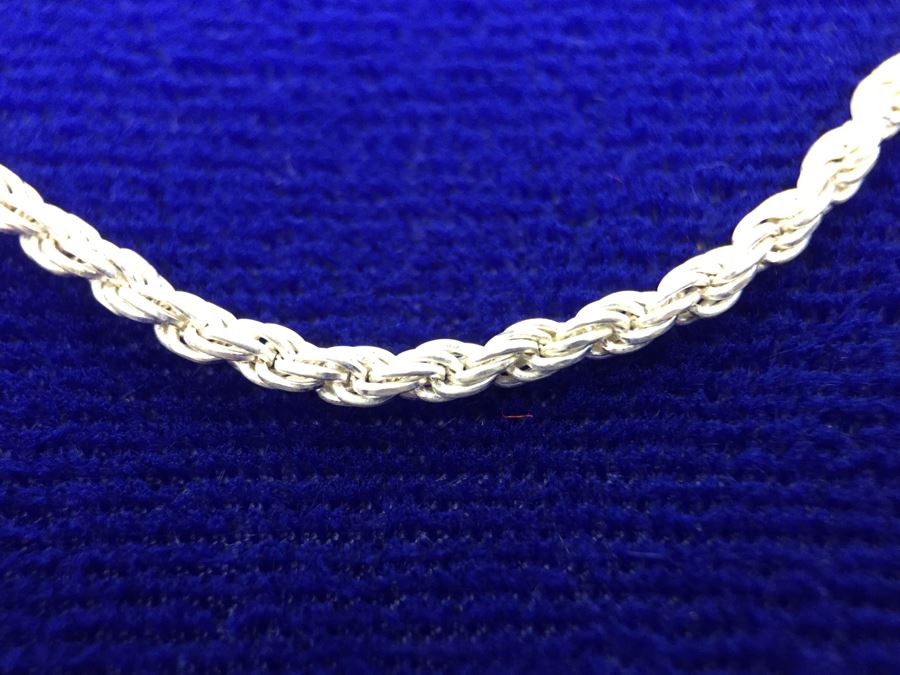 Sterling Silver 24' Italian Rope Chain Necklace NEW [Photo 7]