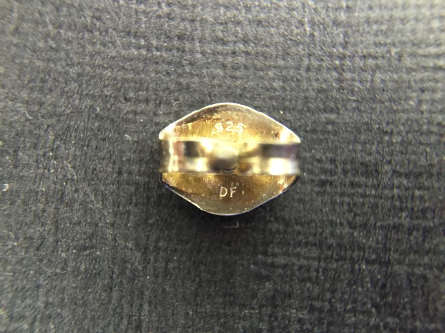 Sterling Silver Pierced Earrings With Black Onyx New [Photo 7]