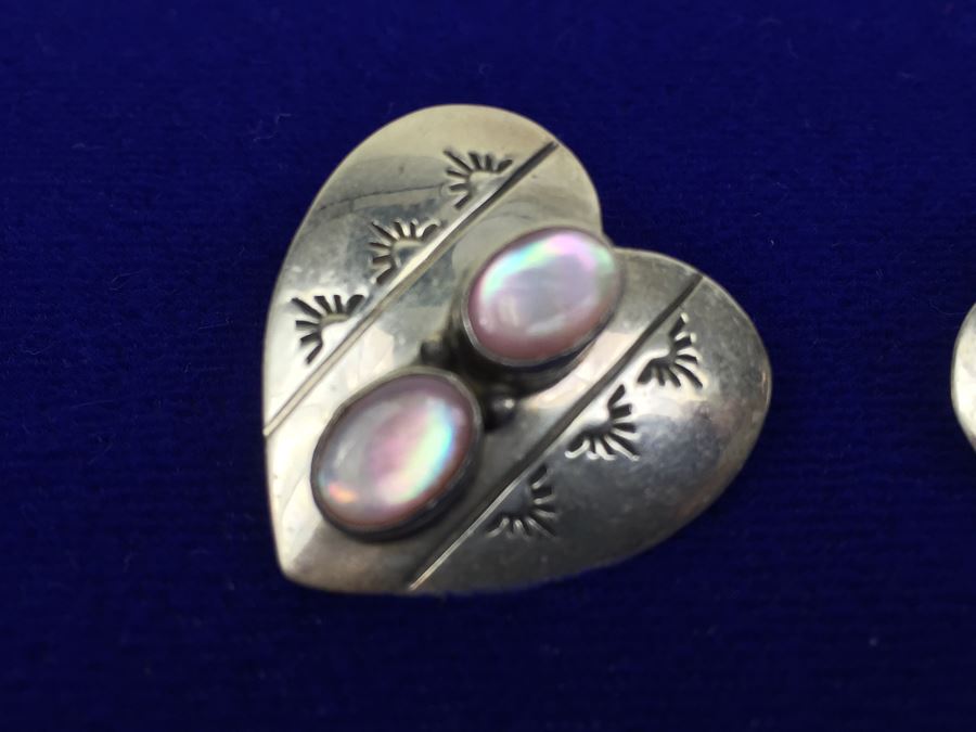 Sterling Silver Navajo Earrings Signed BN 925 [Photo 5]