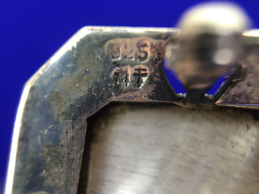 Vintage Sterling Silver Marcasite And Mother Of Pearl Brooch Signed MT [Photo 15]