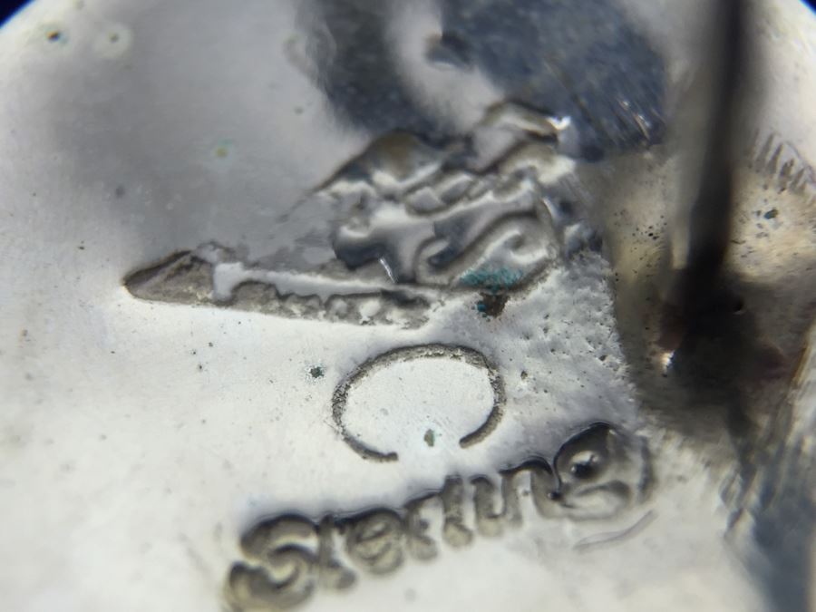 Sterling Silver Lapis And Turquoise Pierced Earrings Signed New Mexico [Photo 15]