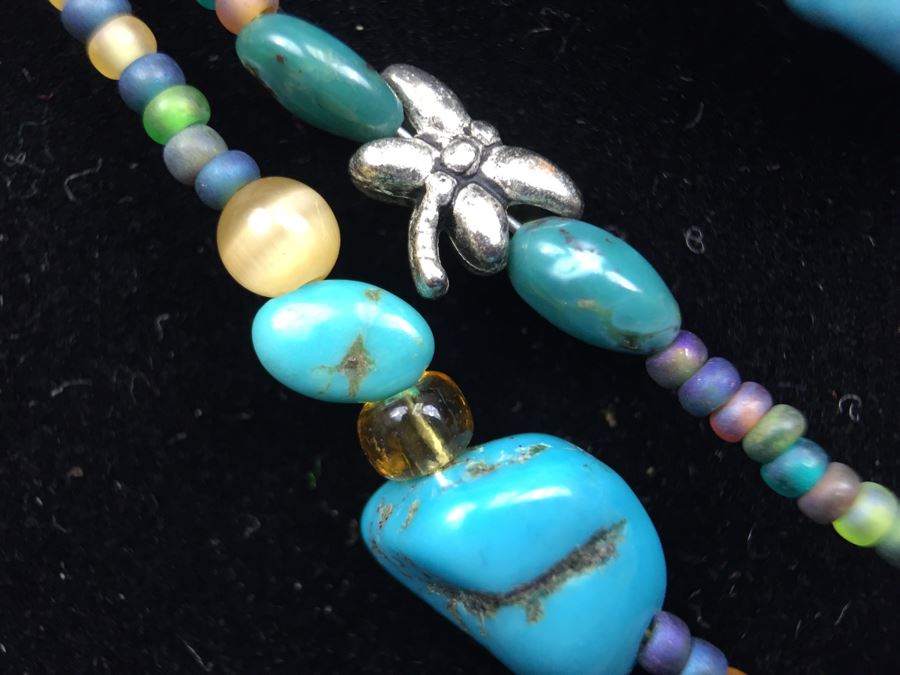 How The West Was Fun Navajo Sterling Silver Necklace Pendant Signed TM Taylor Sterling Attributed To Mary Tsosie [Photo 14]