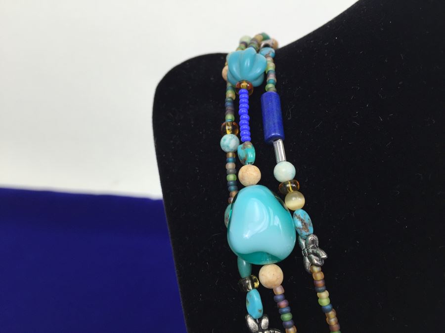 How The West Was Fun Navajo Sterling Silver Necklace Pendant Signed TM Taylor Sterling Attributed To Mary Tsosie [Photo 8]