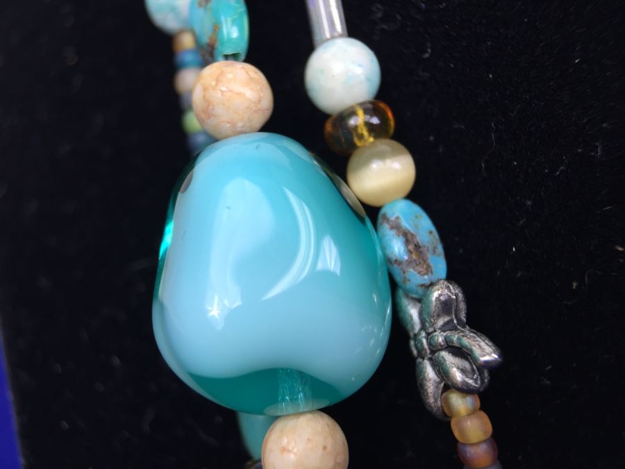 How The West Was Fun Navajo Sterling Silver Necklace Pendant Signed TM Taylor Sterling Attributed To Mary Tsosie [Photo 16]