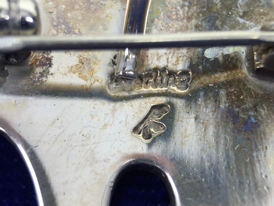 Sterling Silver Pendant Brooch Signed Native American [Photo 10]