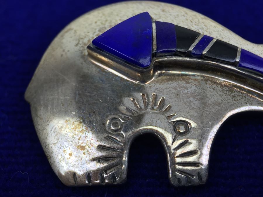 Sterling Silver Pendant Brooch Signed Native American [Photo 8]