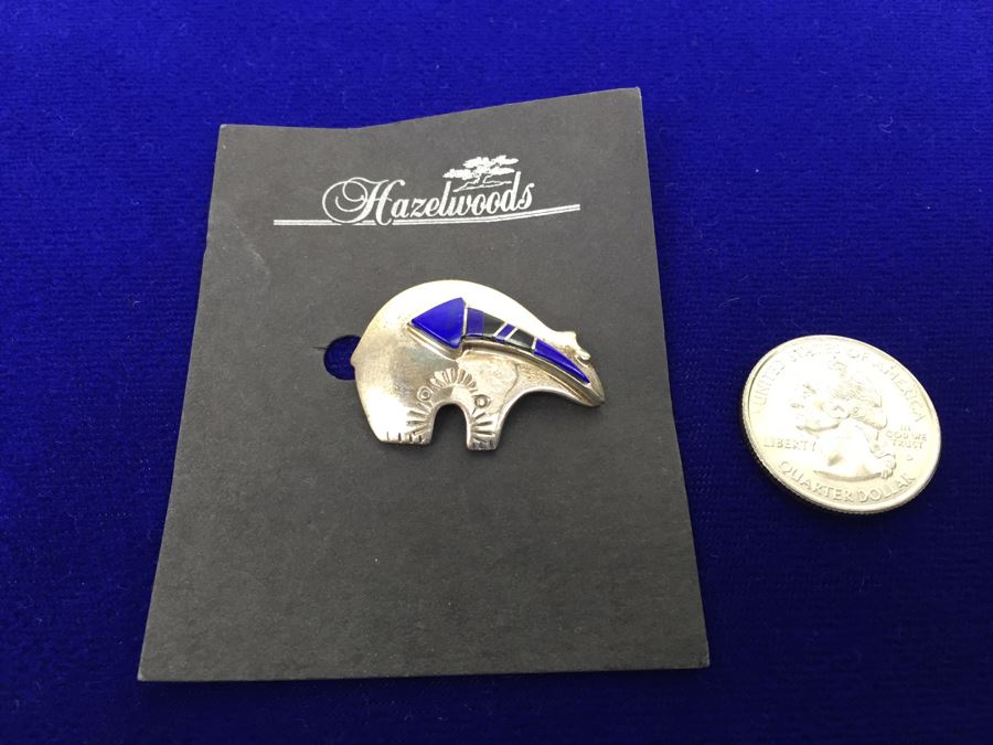 Sterling Silver Pendant Brooch Signed Native American [Photo 4]