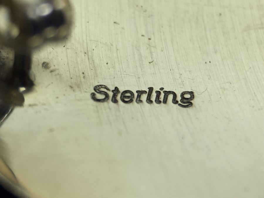 Sterling Silver Malachite Earrings Signed STE Sterling [Photo 10]