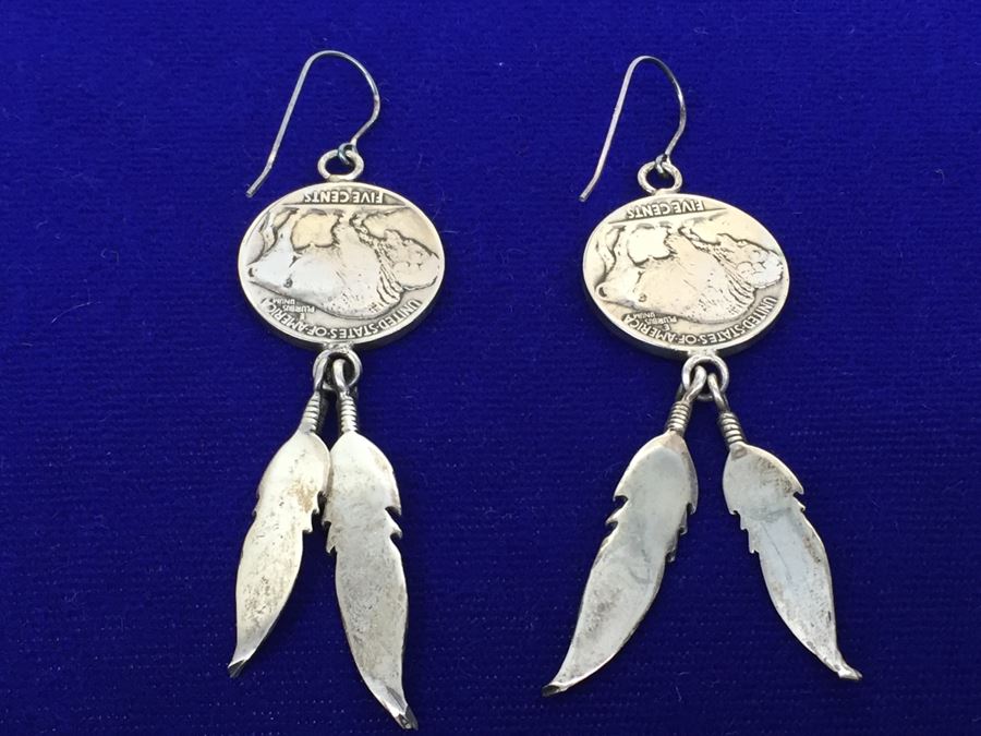 Native American Sterling Silver Earrings [Photo 7]