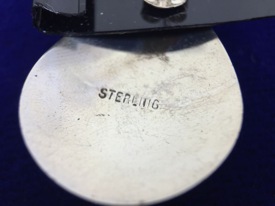 Vintage Sterling Silver Native American Teardrop Pierced Earrings [Photo 3]