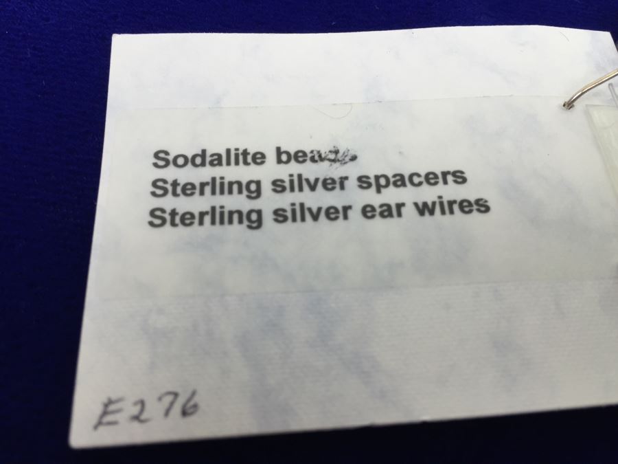 Sodalite Beads And Sterling Silver Earrings [Photo 6]