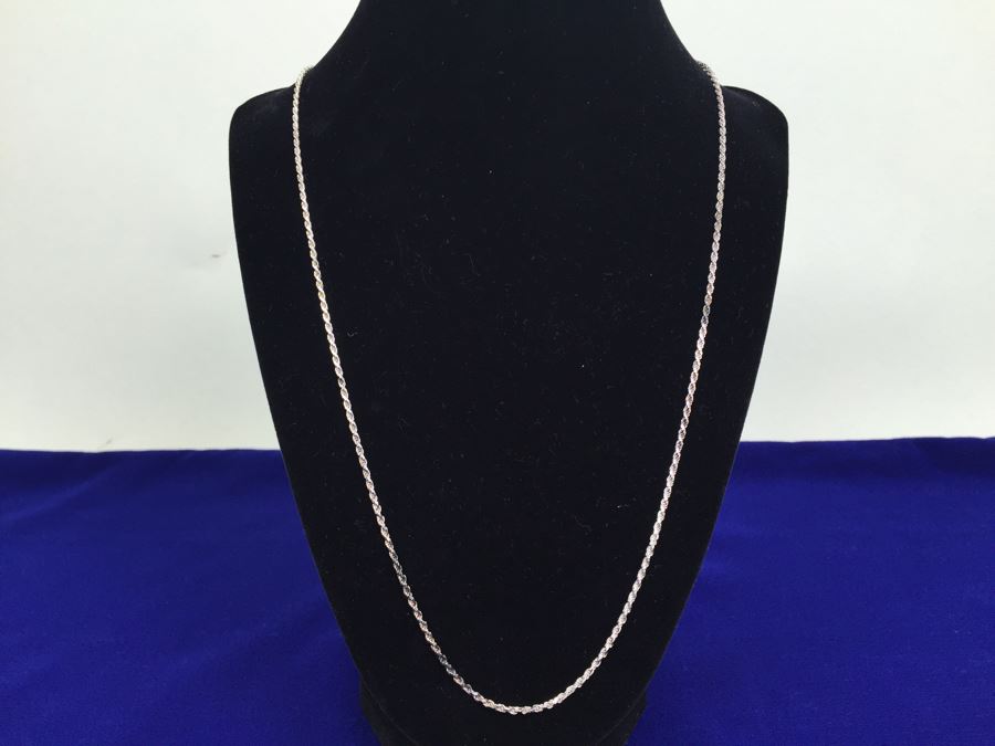 Sterling Silver 24' Italian Rope Chain Necklace NEW [Photo 1]