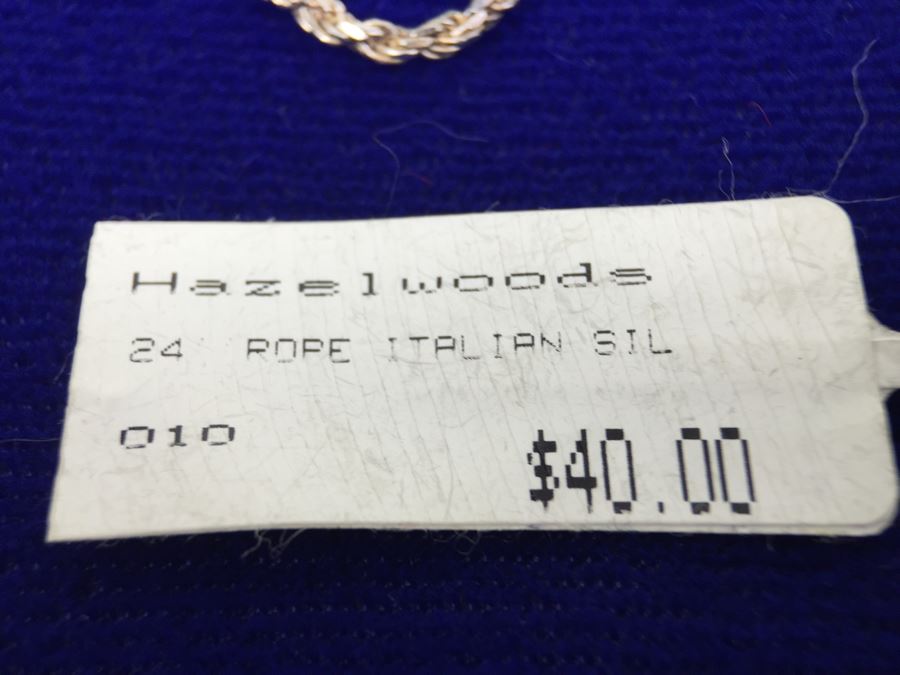 Sterling Silver 24' Italian Rope Chain Necklace NEW [Photo 4]