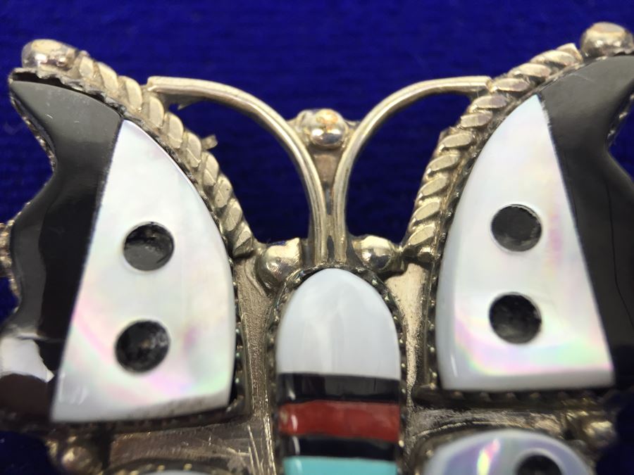 H E CELLICION, ZUNI Sterling Silver Pendant Brooch [Photo 9]