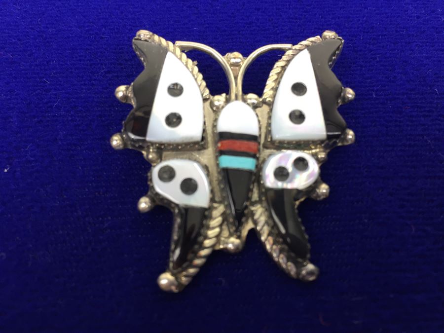 H E CELLICION, ZUNI Sterling Silver Pendant Brooch [Photo 5]