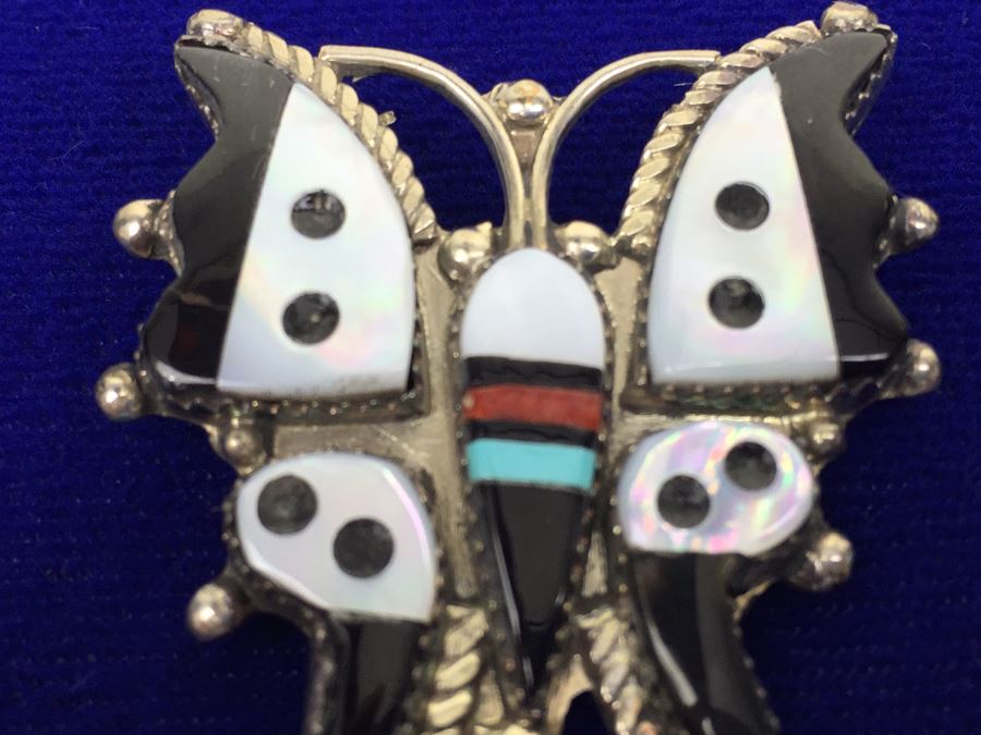 H E CELLICION, ZUNI Sterling Silver Pendant Brooch [Photo 2]