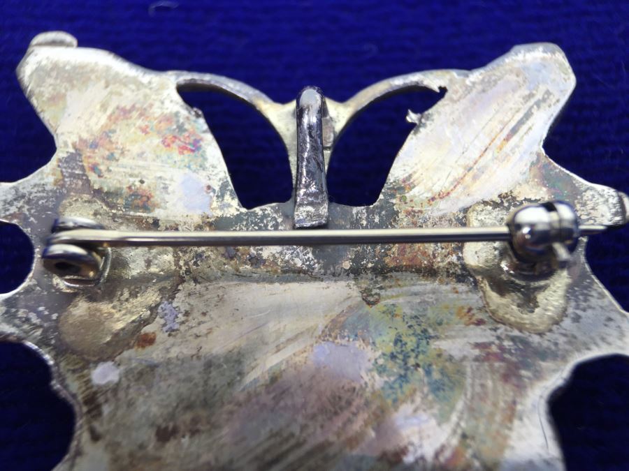 H E CELLICION, ZUNI Sterling Silver Pendant Brooch [Photo 12]