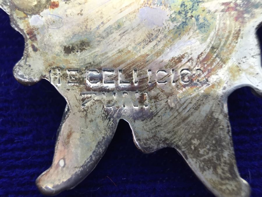 H E CELLICION, ZUNI Sterling Silver Pendant Brooch [Photo 14]