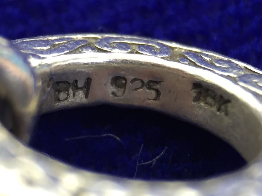 Stunning Sterling Silver And 18K Gold Diamond Bracelet Signed EFFY BH 40g [Photo 3]