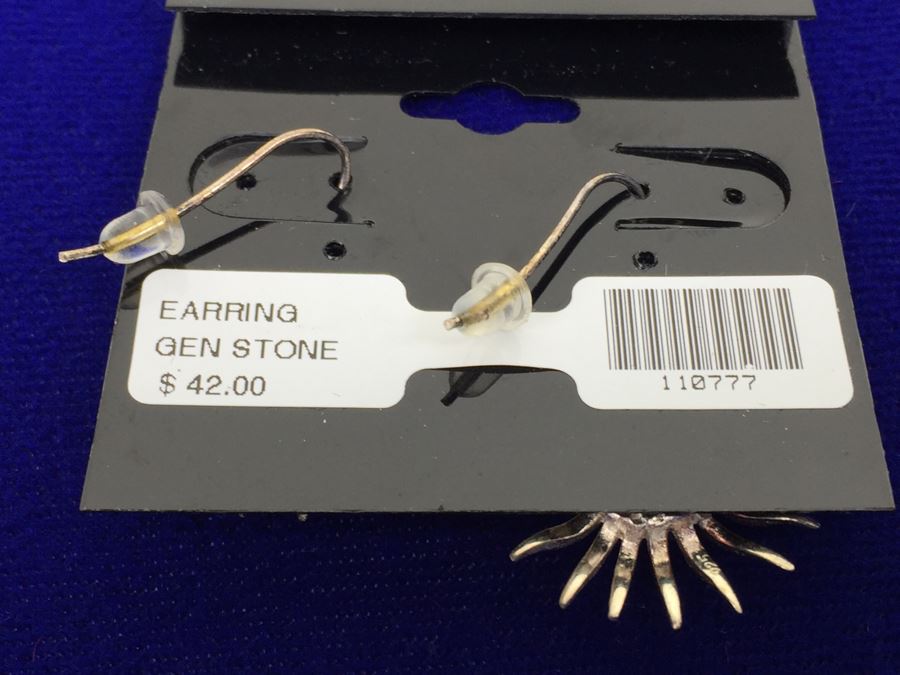 Blue Topaz Drop Earrings In Sterling Silver [Photo 4]