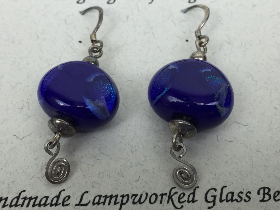 Laughing Wolf Designs Handmade Lampworked Glass Beads Sterling Silver NEW [Photo 2]
