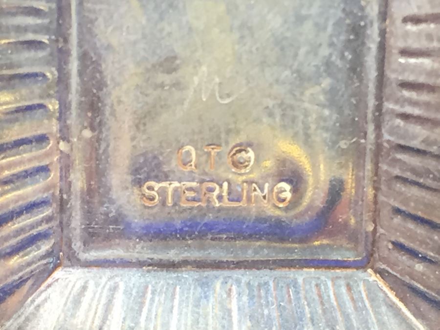 Sterling Silver Multi Stone Pendant Signed QT Sterling With Sterling Silver Italy Chain Necklace 7g [Photo 7]