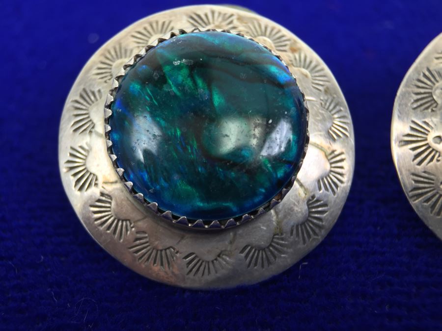 Silver Abalone Pierced Earrings [Photo 2]