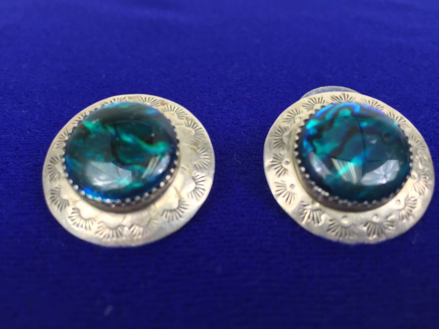 Silver Abalone Pierced Earrings [Photo 1]