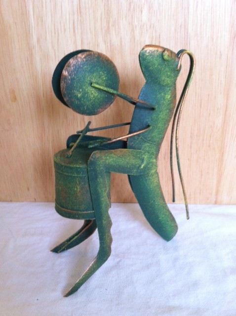 Whimsical Metal Grasshopper Musician Lot [Photo 4]