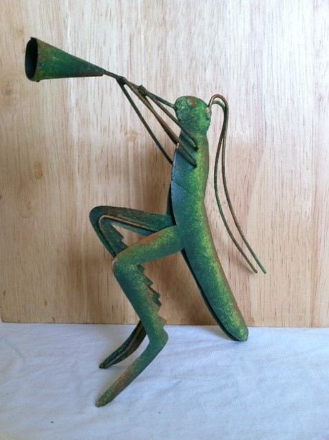 Whimsical Metal Grasshopper Musician Lot [Photo 2]