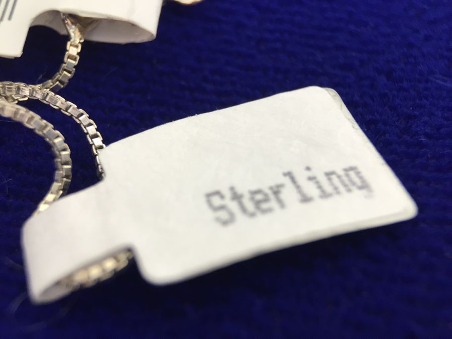 Sterling Silver Native American Pendant Signed WM With Sterling Silver Italy Necklace [Photo 16]