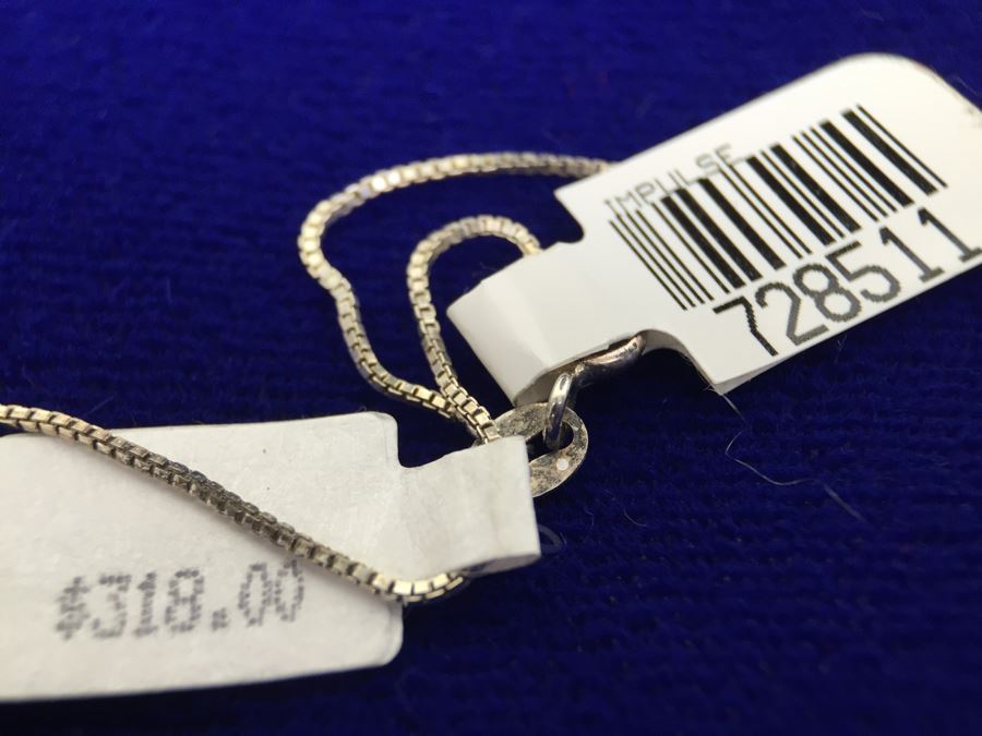 Sterling Silver Native American Pendant Signed WM With Sterling Silver Italy Necklace [Photo 15]