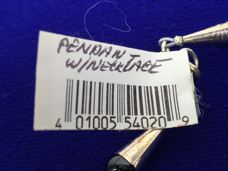 Sterling Silver Native American Pendant With Black Onyx Necklace 39g New With Tags [Photo 5]