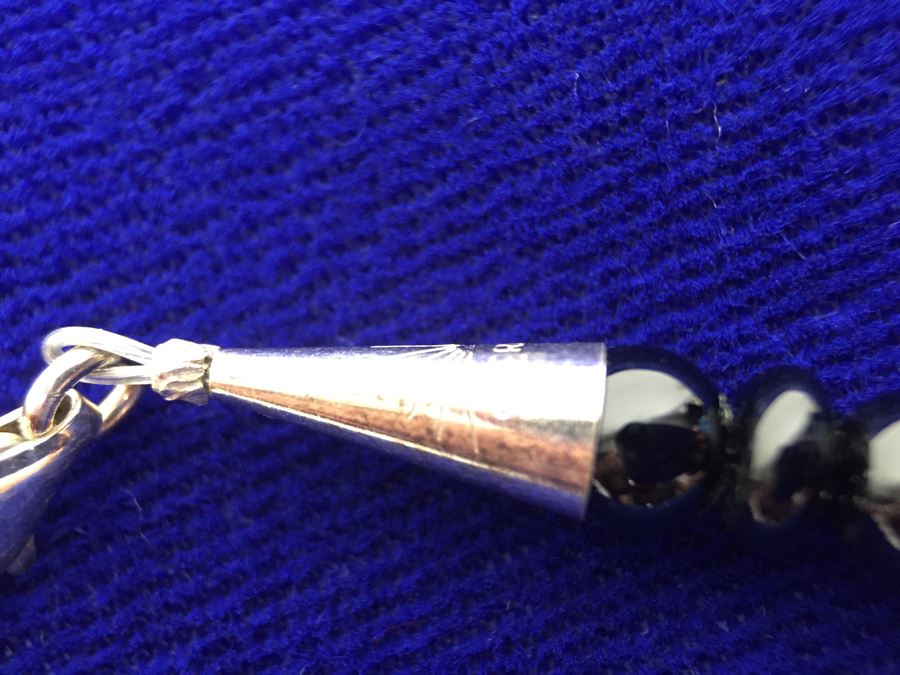 Sterling Silver Native American Pendant With Black Onyx Necklace 39g New With Tags [Photo 10]