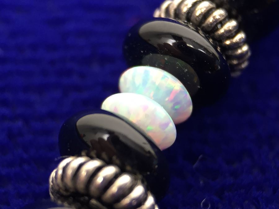 Sterling Silver Native American Pendant With Black Onyx Necklace 39g New With Tags [Photo 11]